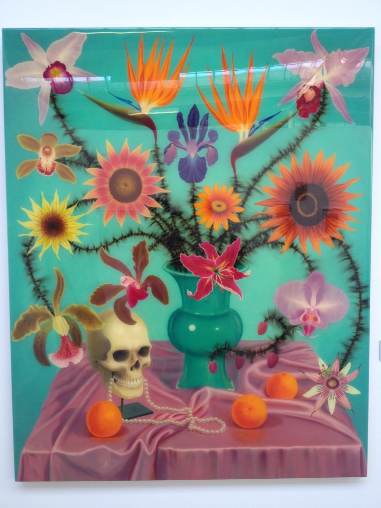 L.C. Armstrong, "Green Vase with Oranges and Skull", 2005